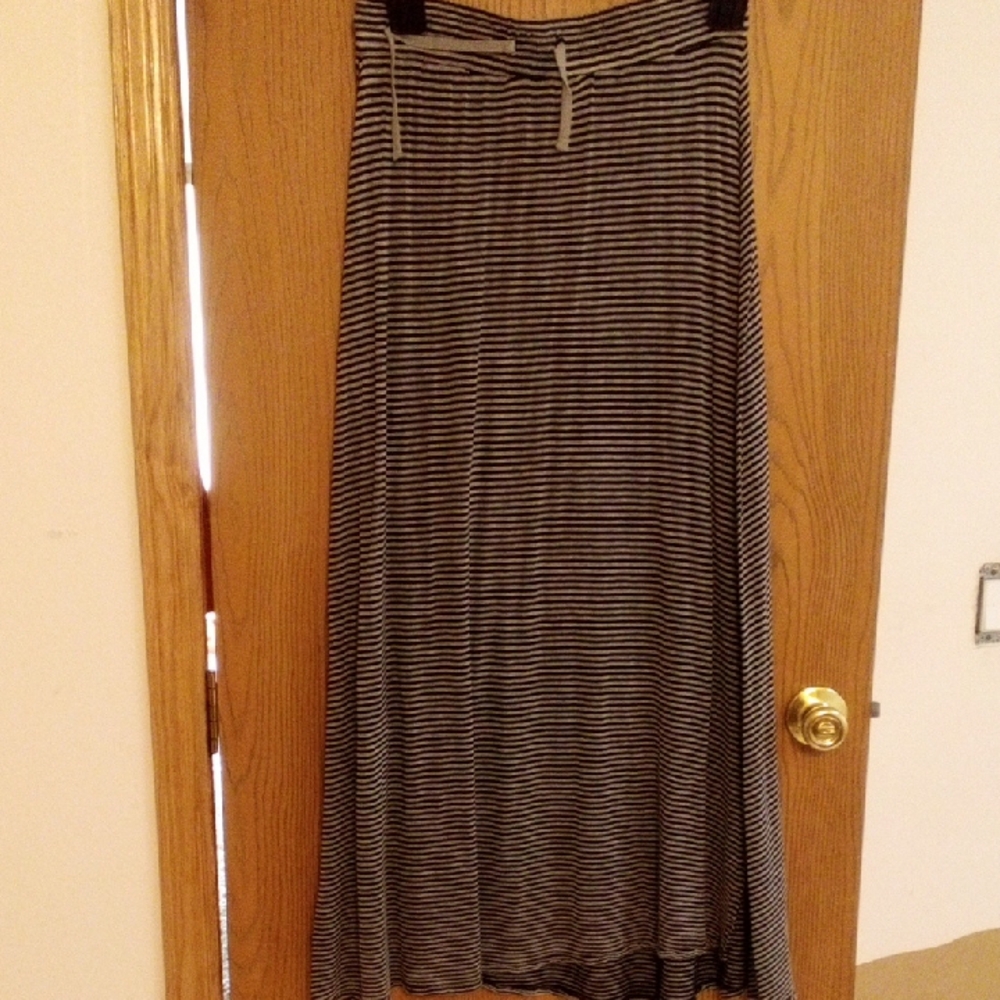 Striped Black and Gray Women's Skirt